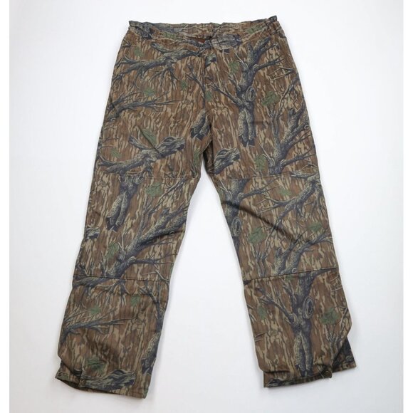 Vtg 90s Cabelas Mens L Mossy Oak Camouflage Treestand...